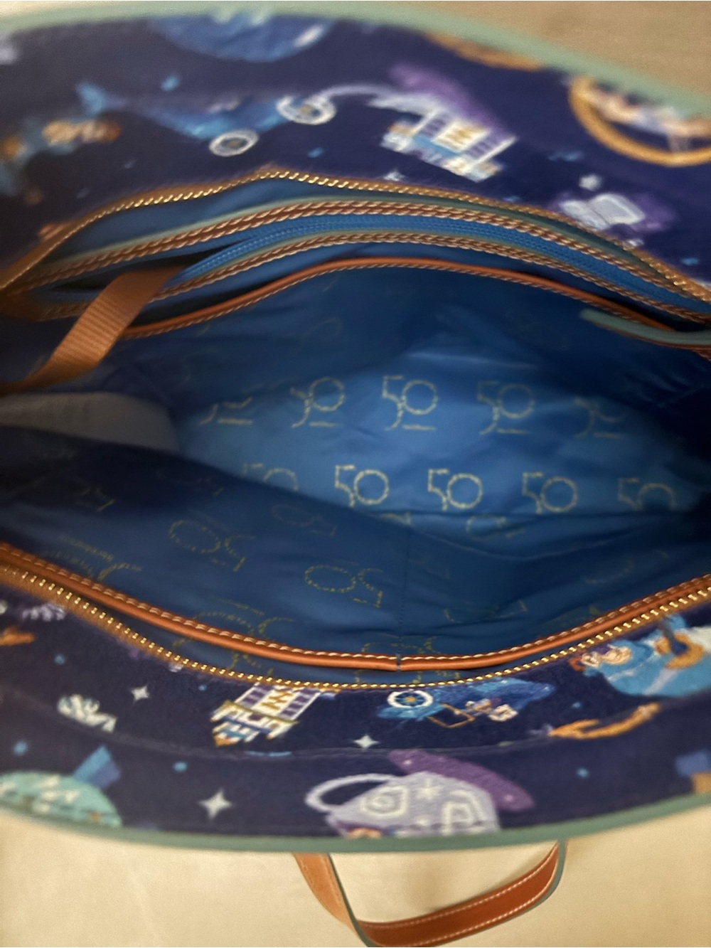 Dooney & Bourke Navy Walt Disney World 50th Anniversary Tote - Picture 2 of 2